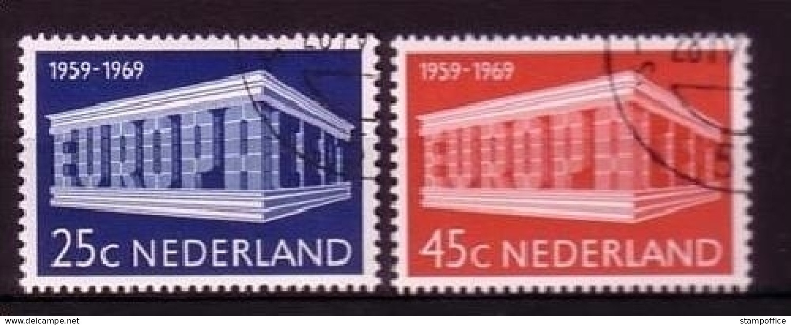 NIEDERLANDE MI-NR. 920-921 GESTEMPELT(USED) EUROPA 1969 EUROPA CEPT - 1969