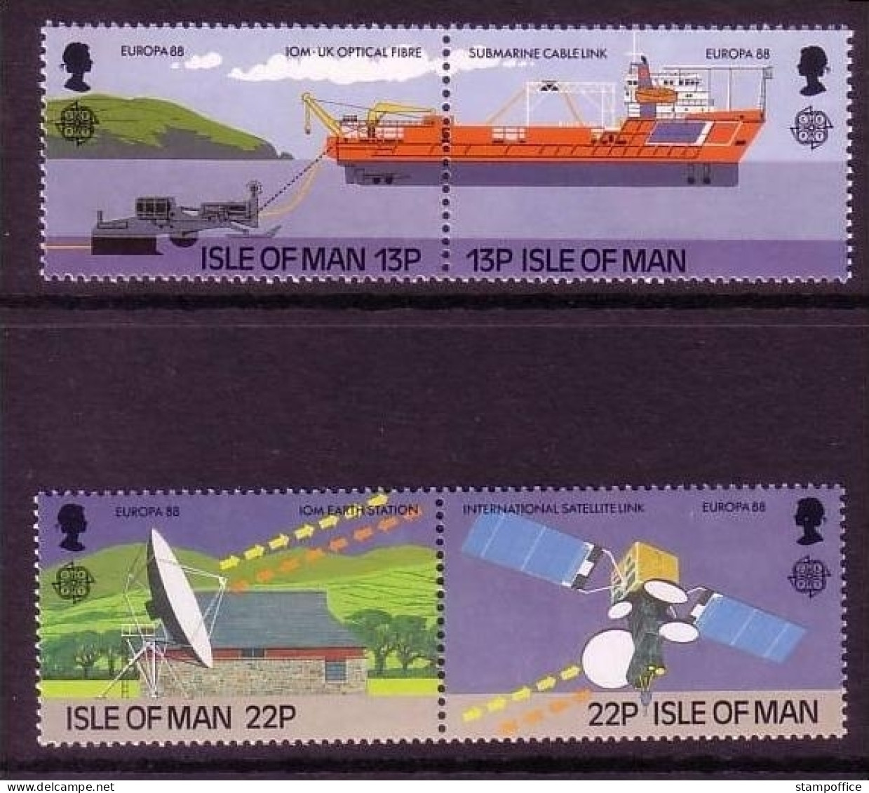 ISLE OF MAN MI-NR. 367-370 POSTFRISCH(MINT) EUROPA 1988 - TRANSPORT- Und KOMMUNIKATIONSMITTEL - 1988