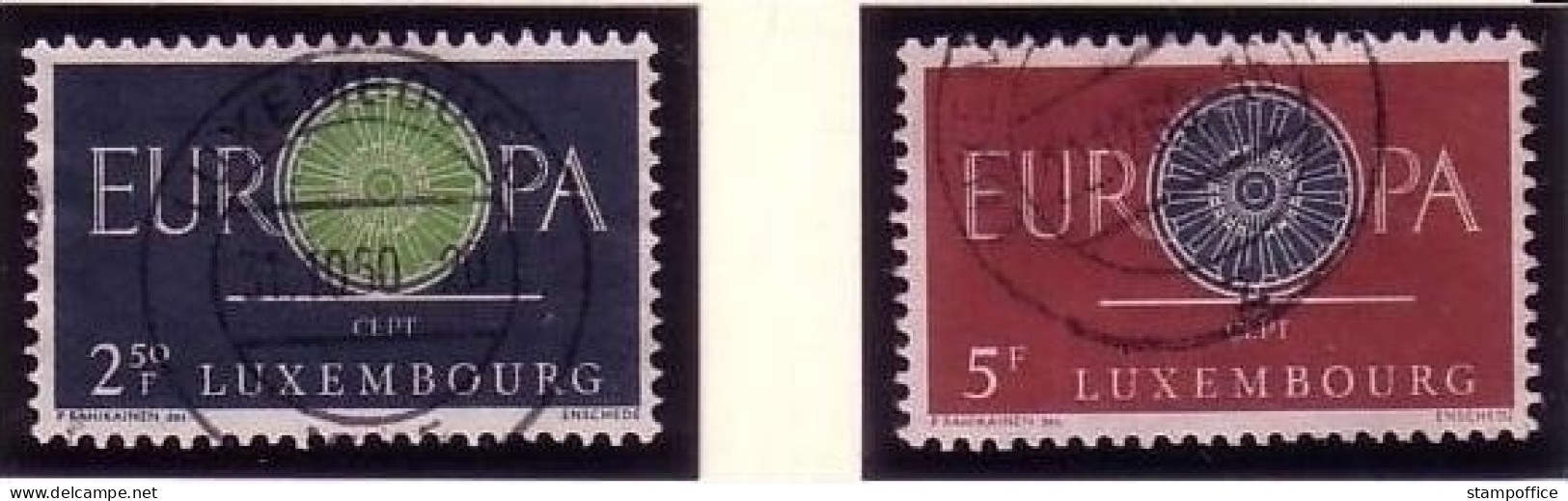 LUXEMBOURG MI-NR. 629-630 GESTEMPELT(USED) EUROPA 1960 WAGENRAD - 1960