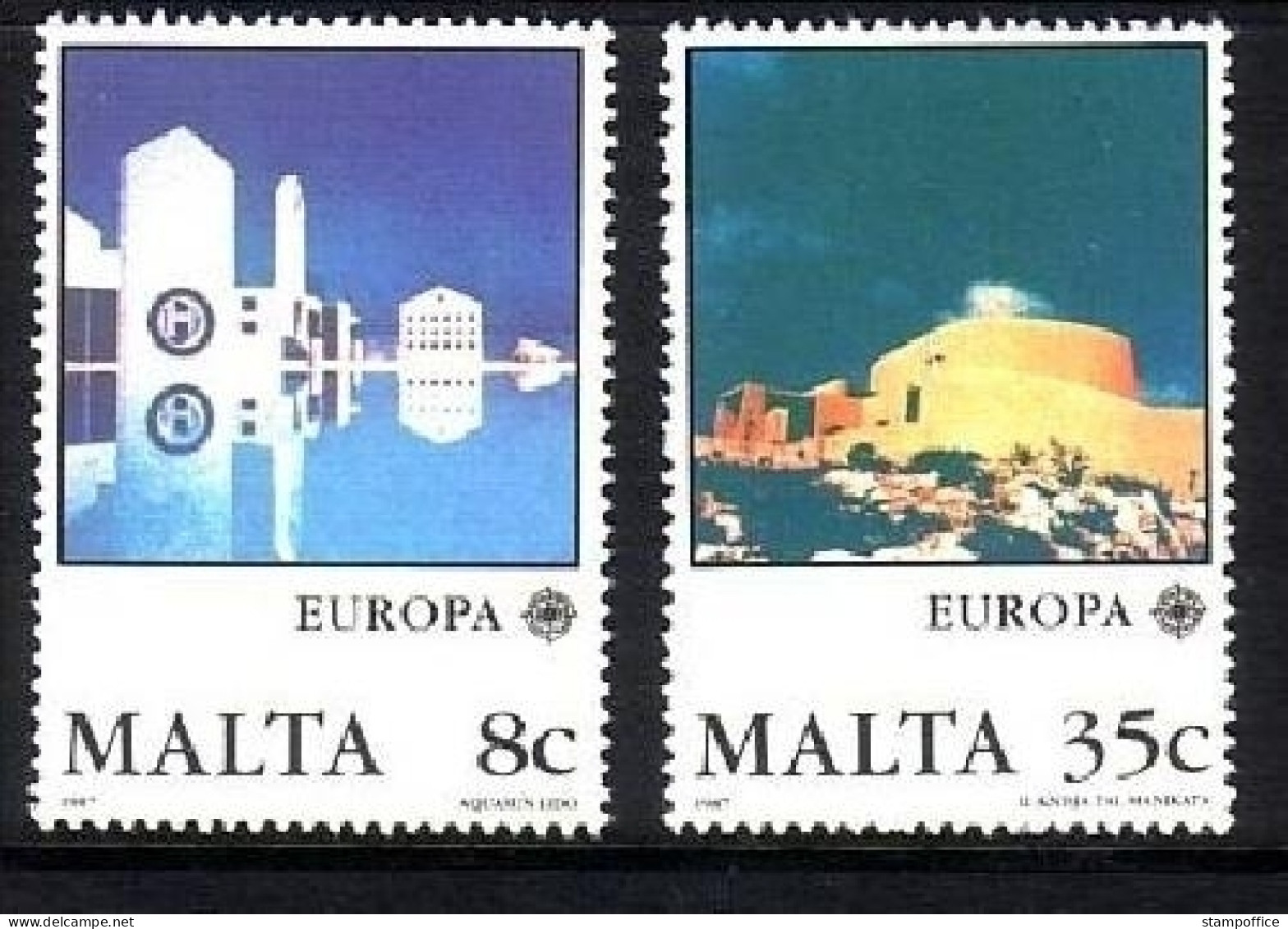 MALTA MI-NR. 766-767 POSTFRISCH EUROPA 1987 MODERNE ARCHITEKTUR ST. JOSEPHS-KIRCHE - 1987