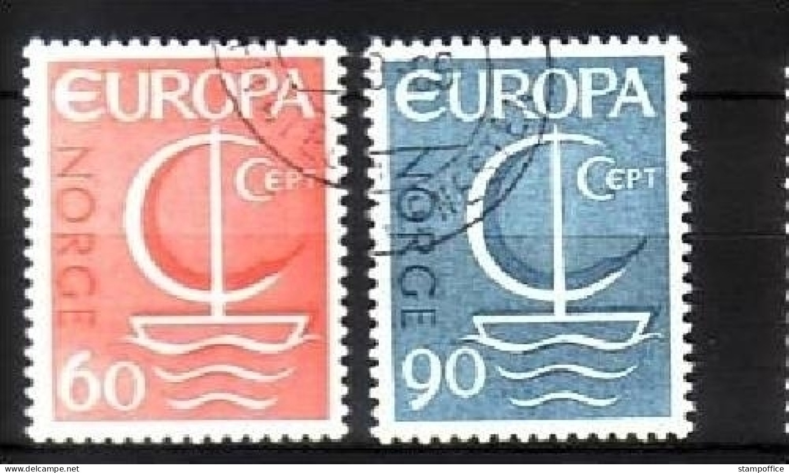 NORWEGEN MI-NR. 547-548 O EUROPA 1966 - SEGEL - 1966