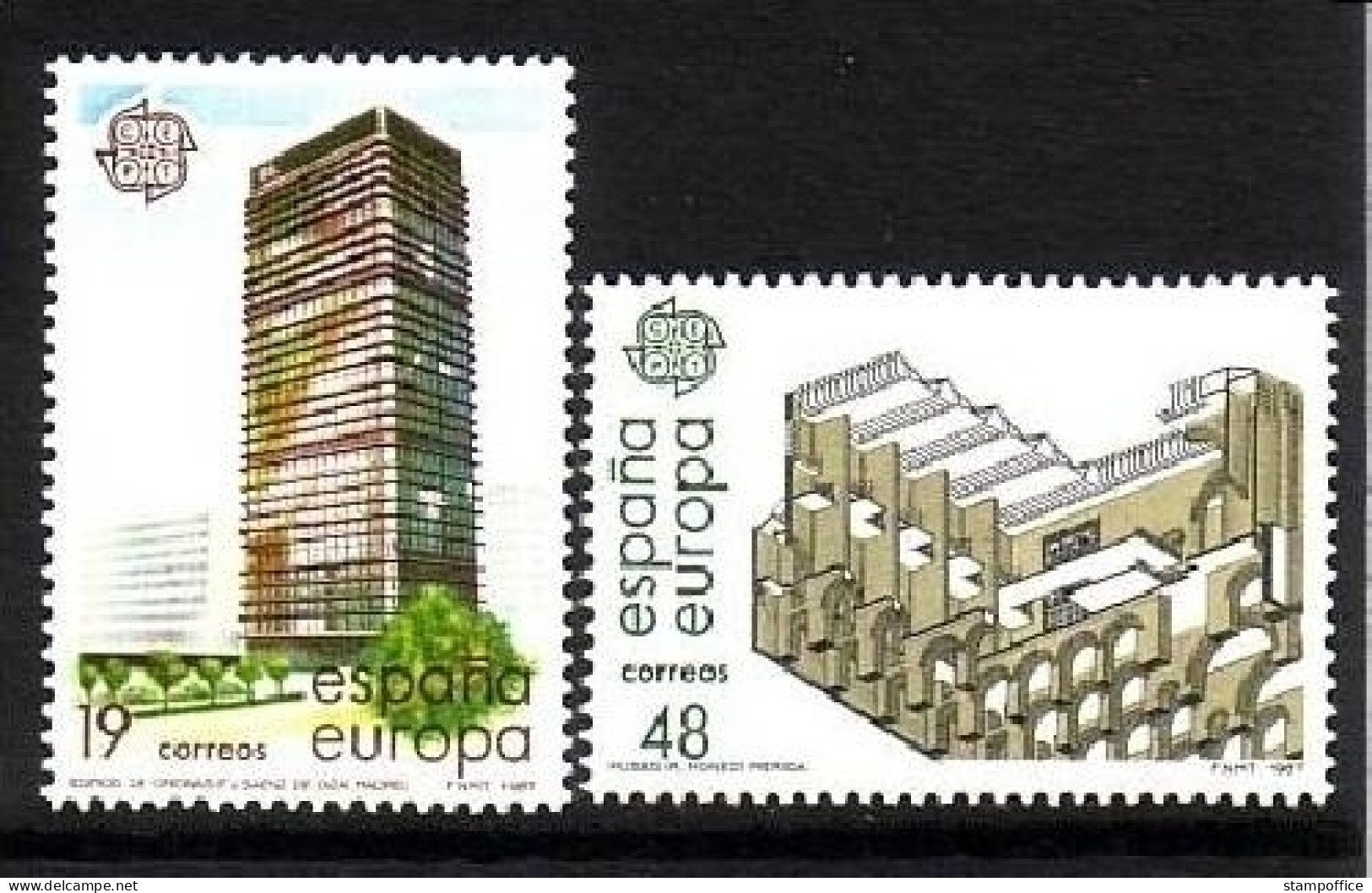 SPANIEN MI-NR. 2781-2782 POSTFRISCH(MINT) EUROPA 1987 MODERNE ARCHITEKTUR - 1987