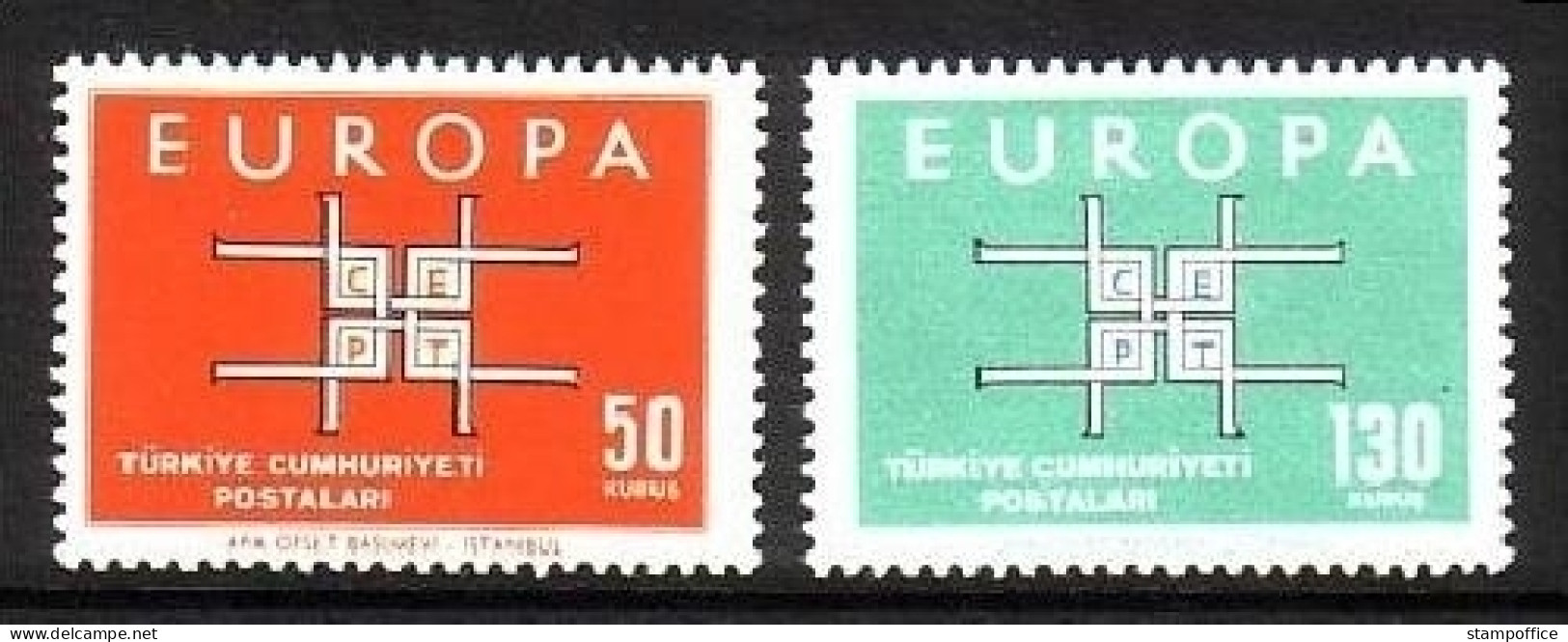 TÜRKEI MI-NR. 1888-1889 POSTFRISCH(MINT) EUROPA 1963 - 1963