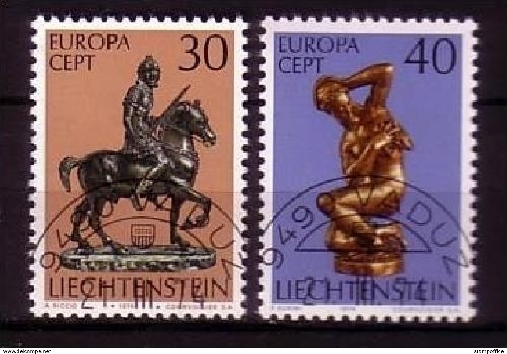 LIECHTENSTEIN MI-NR. 600-601 GESTEMPELT(USED) EUROPA 1974 SKULPTUREN - 1974