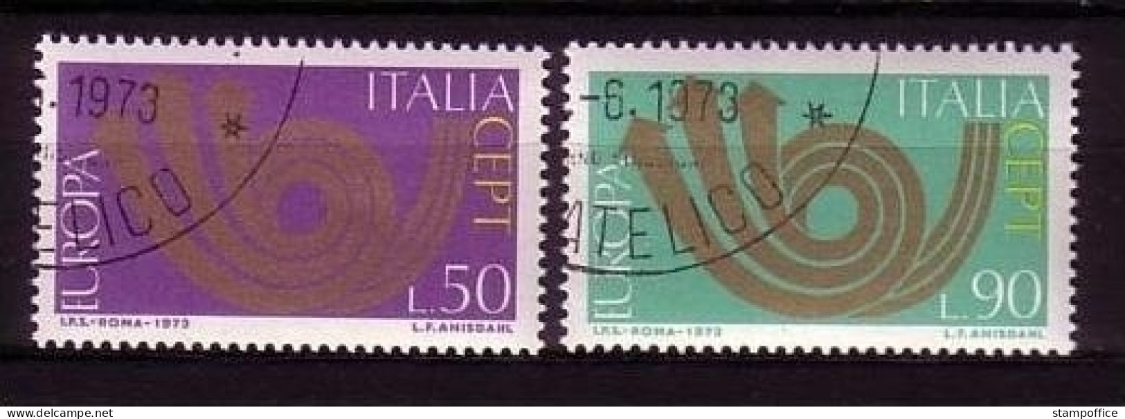 ITALIEN MI-NR. 1409-1410 O EUROPA 1973 - POSTHORN - 1973