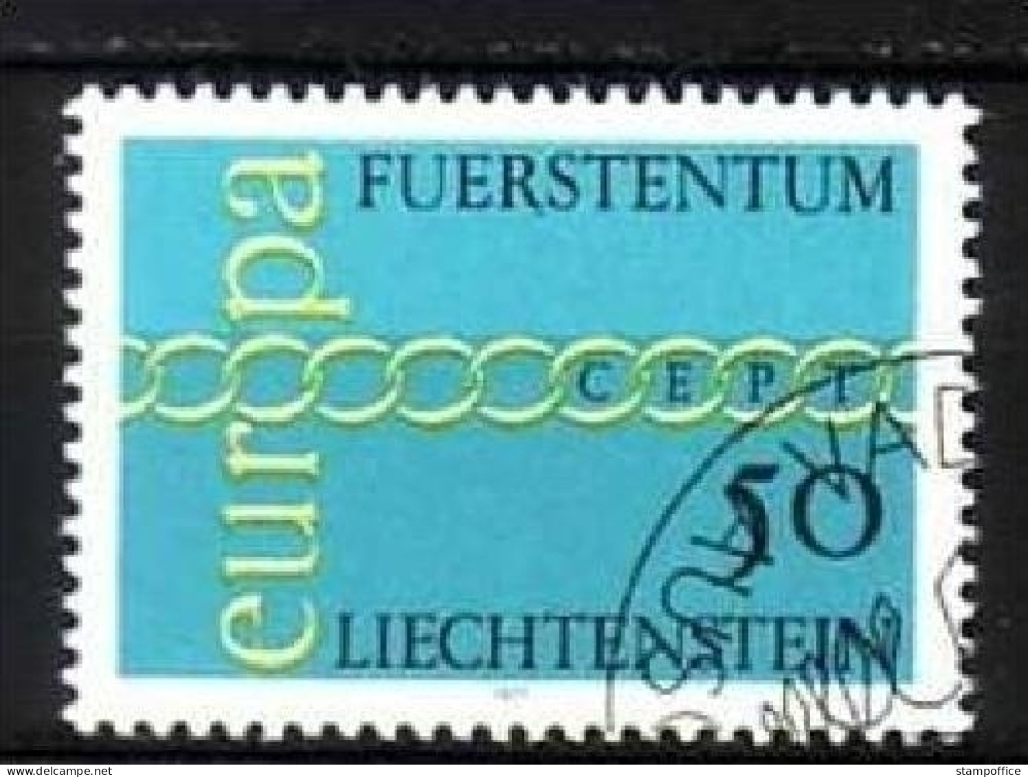 LIECHTENSTEIN MI-NR. 545 O EUROPA 1971 - KETTE - 1971