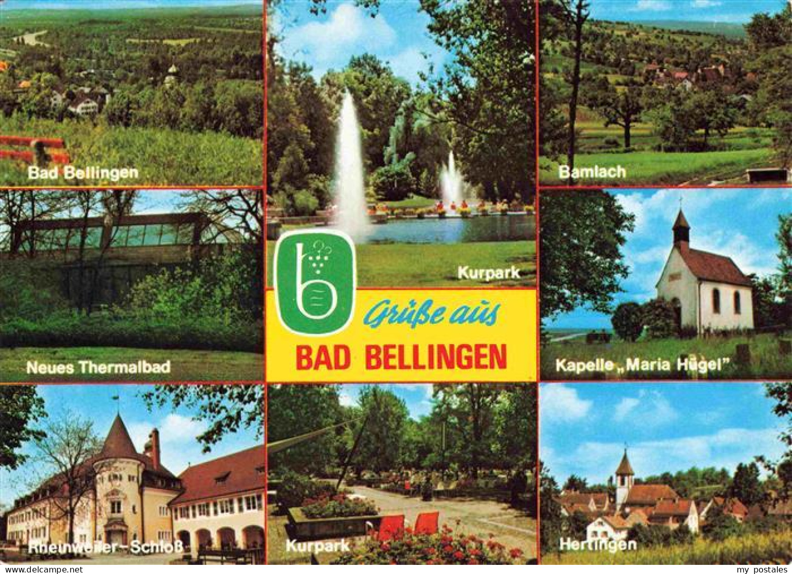 73968123 Bad_Bellingen Panorama Thermalbad Kurpark Bamlach Kapelle Schloss Herti - Bad Bellingen