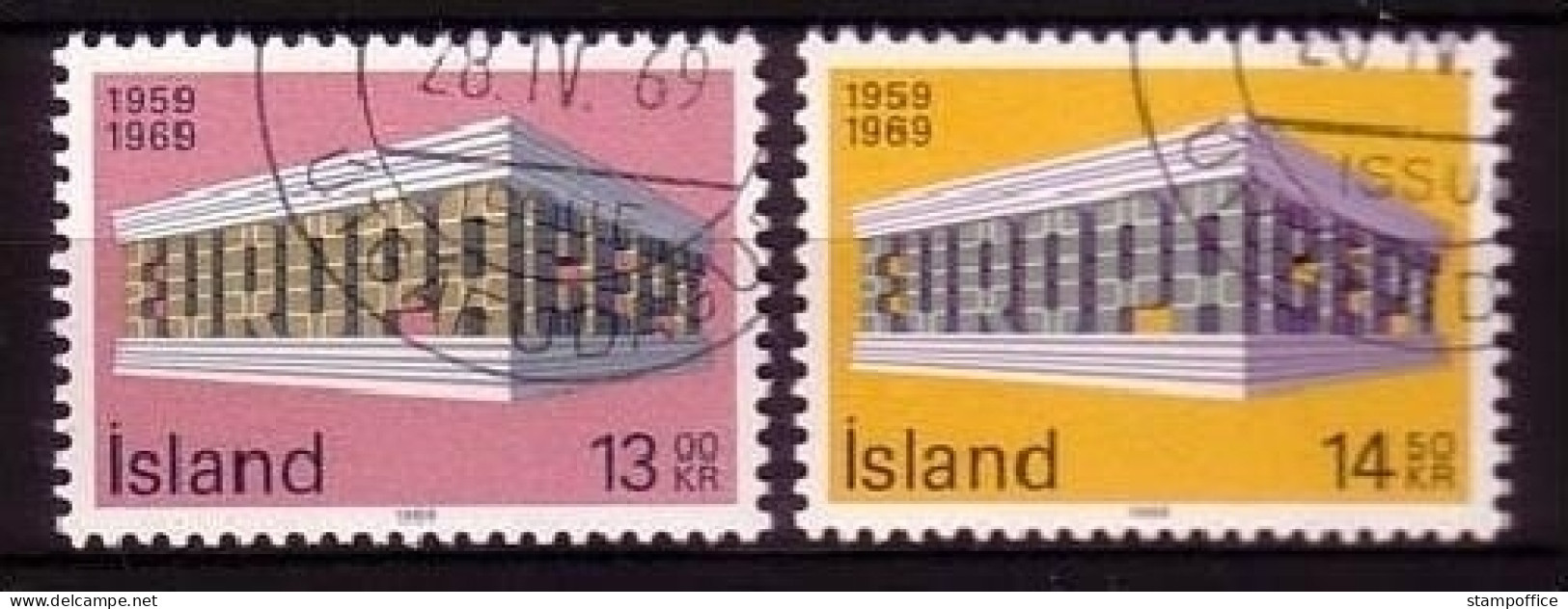 ISLAND MI-NR. 428-429 GESTEMPELT(USED) EUROPA 1969 EUROPA CEPT - 1969