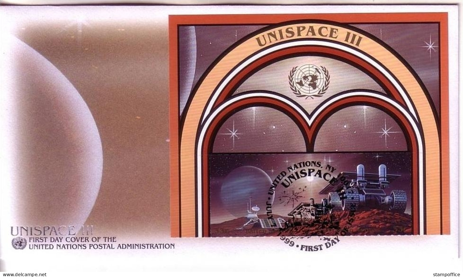 UNO NEW YORK MI-NR. 819-820 FDC UNISPACE III 1999 - FDC