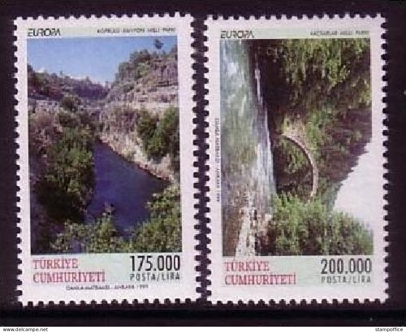 TÜRKEI MI-NR. 3179-3180 POSTFRISCH(MINT) EUROPA 1999 NATUR- Und NATIONALPARKS - 1999