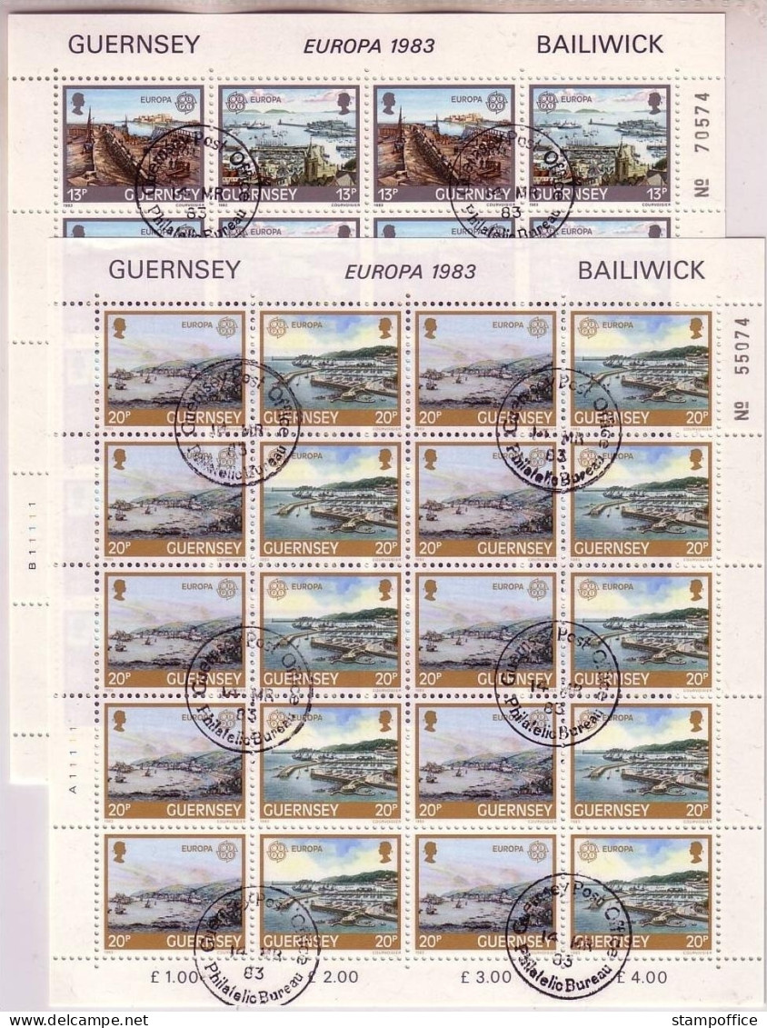 GUERNSEY MI-NR. 265-268 GESTEMPELT(USED) KLEINBOGENSATZ EUROPA 1983 GROSSE WERKE - 1983