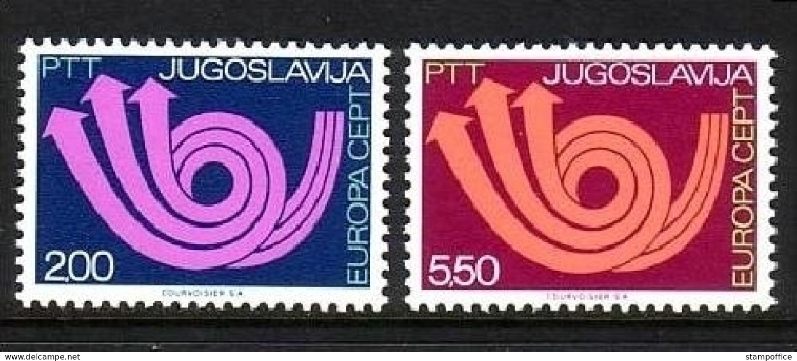 JUGOSLAWIEN MI-NR. 1507-1508 POSTFRISCH(MINT) EUROPA 1973 POSTHORN - 1973