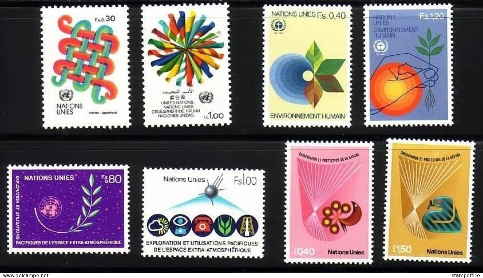 UNO GENF JAHRGANG 1982 POSTFRISCH(MINT) MI-NR. 103-110 UMWELT WELTRAUM - Unused Stamps