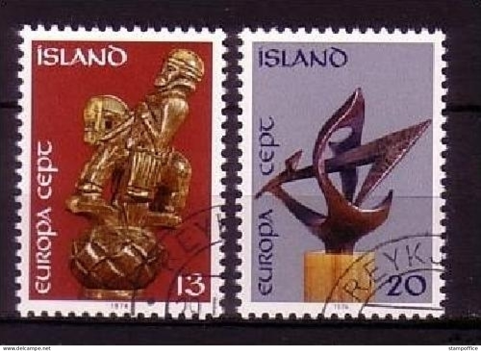 ISLAND MI-NR. 489-490 GESTEMPELT(USED) EUROPA 1974 SKULPTUREN - 1974