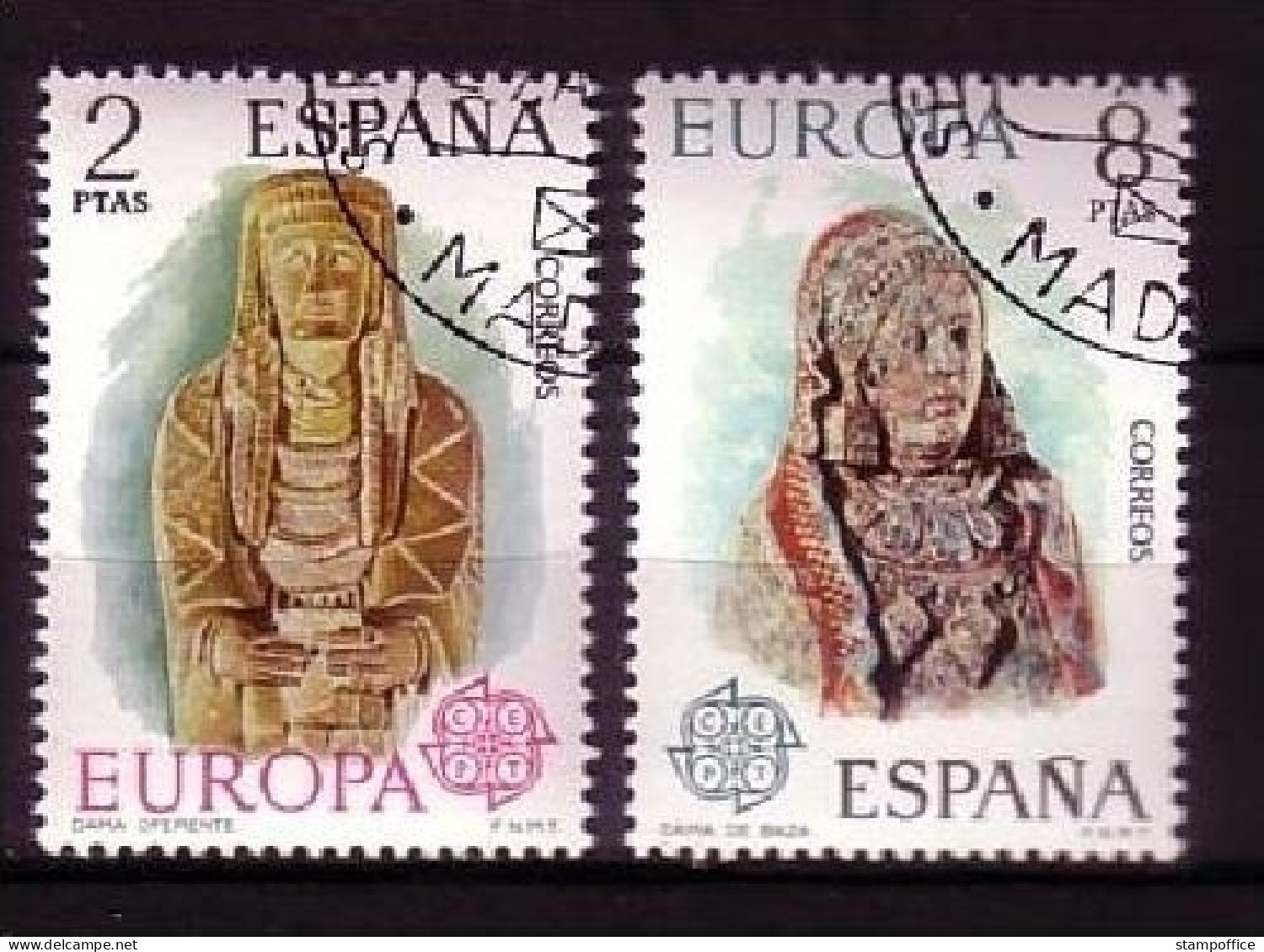 SPANIEN MI-NR. 2072-2073 GESTEMPELT(USED) EUROPA 1974 SKULPTUREN - 1974