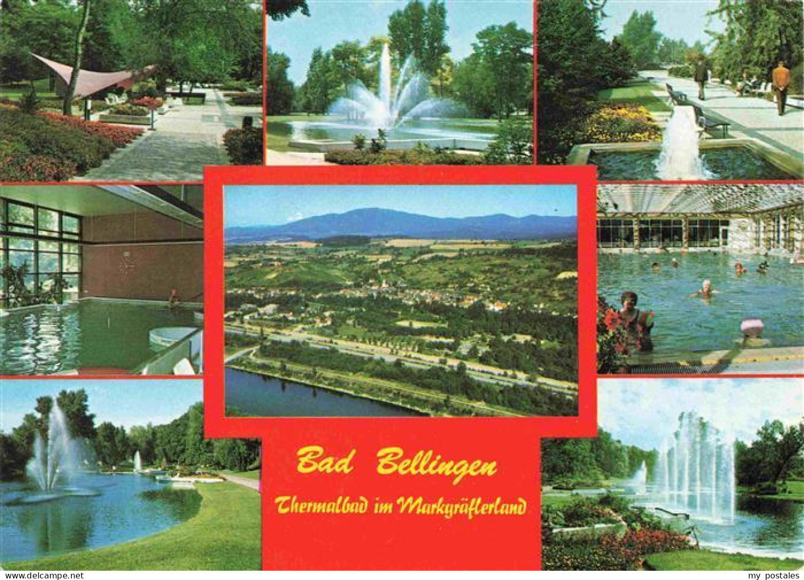 73968116 Bad_Bellingen Luftaufnahme Kurpark Hallenbad Fontaene - Bad Bellingen