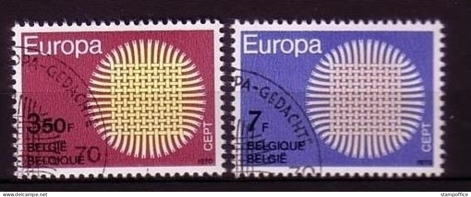 BELGIEN MI-NR. 1587-1588 GESTEMPELT(USED) EUROPA 1970 SONNENSYMBOL - 1970