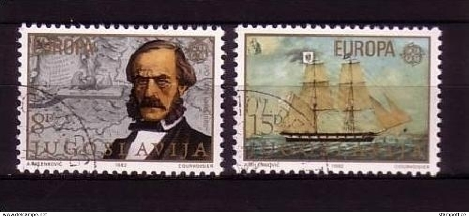 JUGOSLAWIEN MI-NR. 1919-1920 GESTEMPELT(USED) EUROPA 1982 HISTORISCHE EREIGNISSE SEGELSCHIFF - 1982