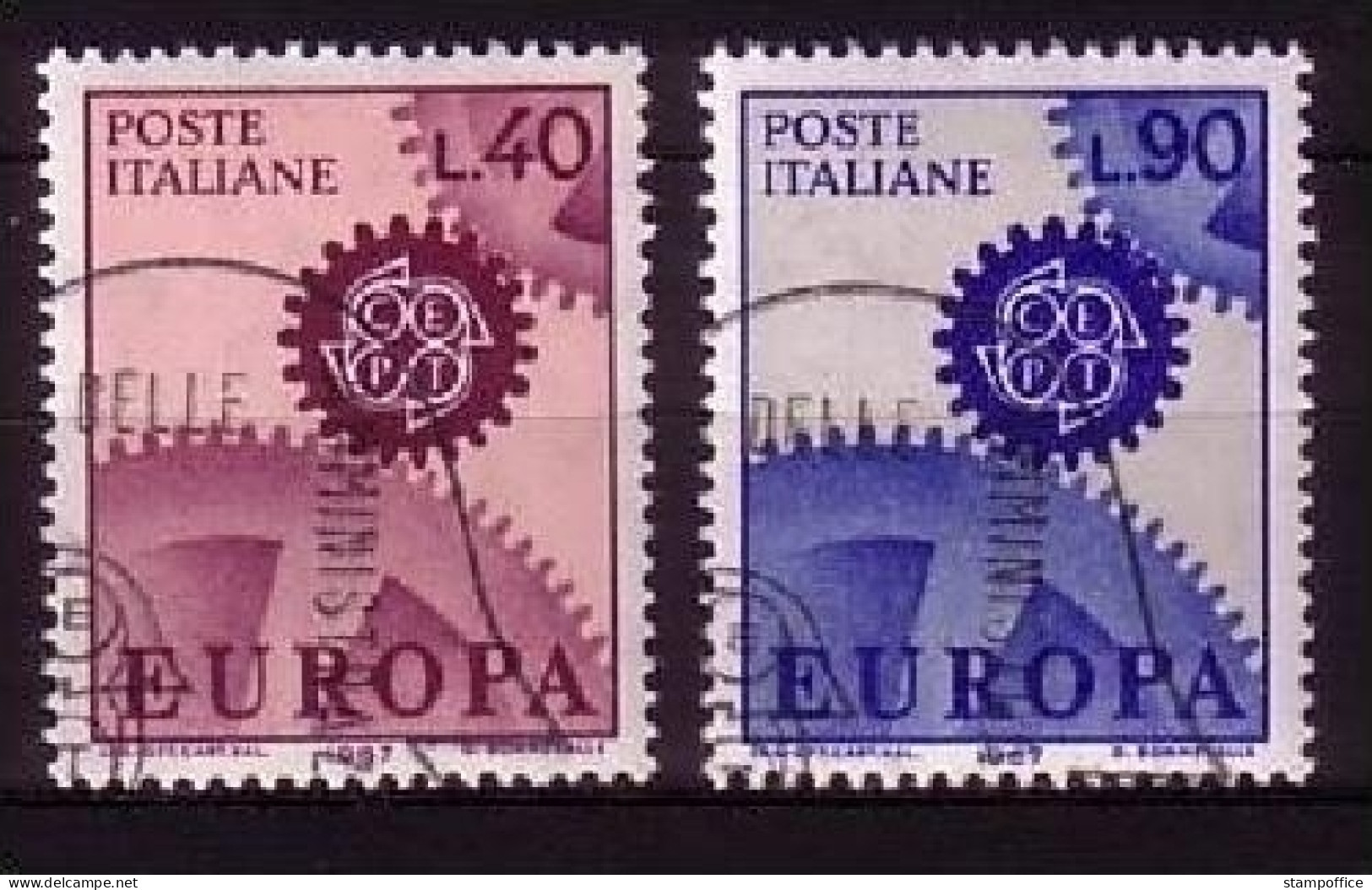 ITALIEN MI-NR. 1224-1225 GESTEMPELT(USED) EUROPA 1967 ZAHNRÄDER - 1967