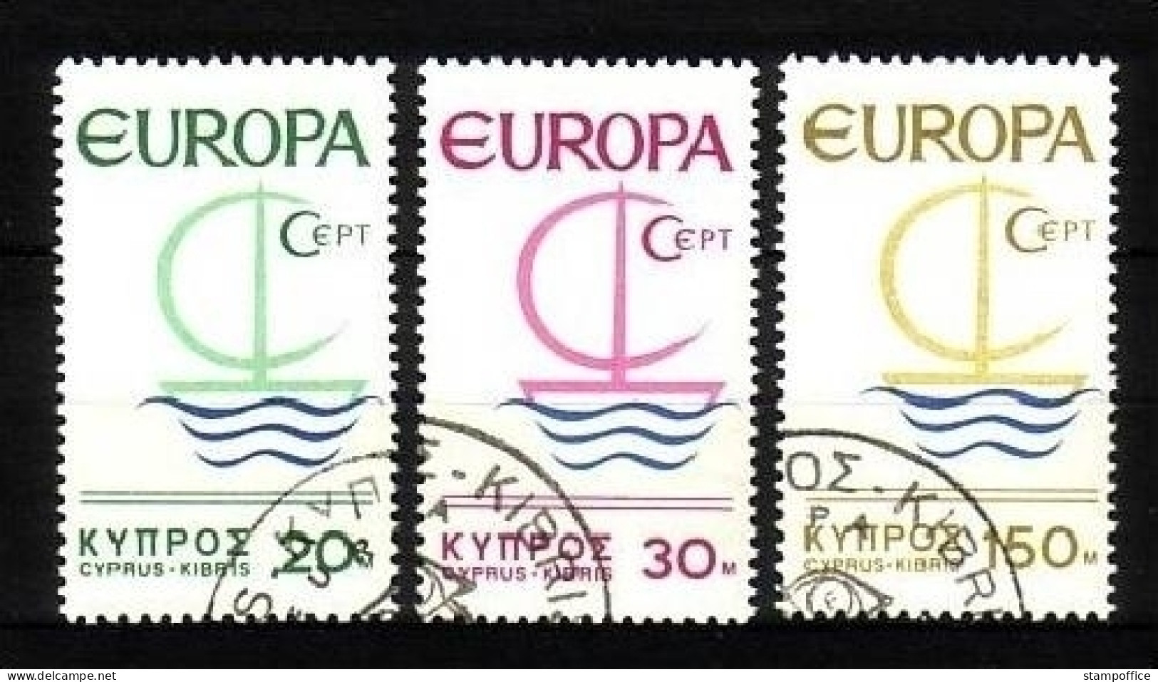ZYPERN MI-NR. 270-272 GESTEMPELT(USED) EUROPA 1966 SEGEL - 1966