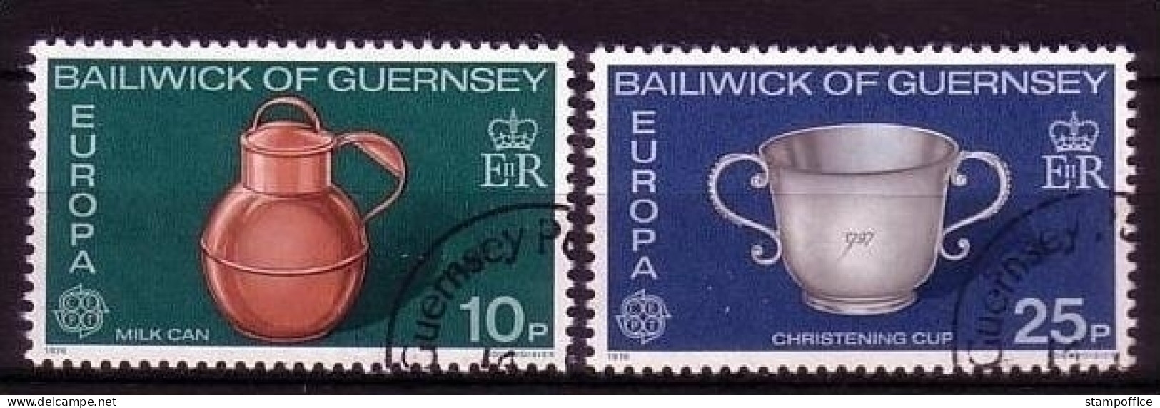 GUERNSEY MI-NR. 133-134 GESTEMPELT(USED) EUROPA 1976 KUNSTHANDWERK - 1976