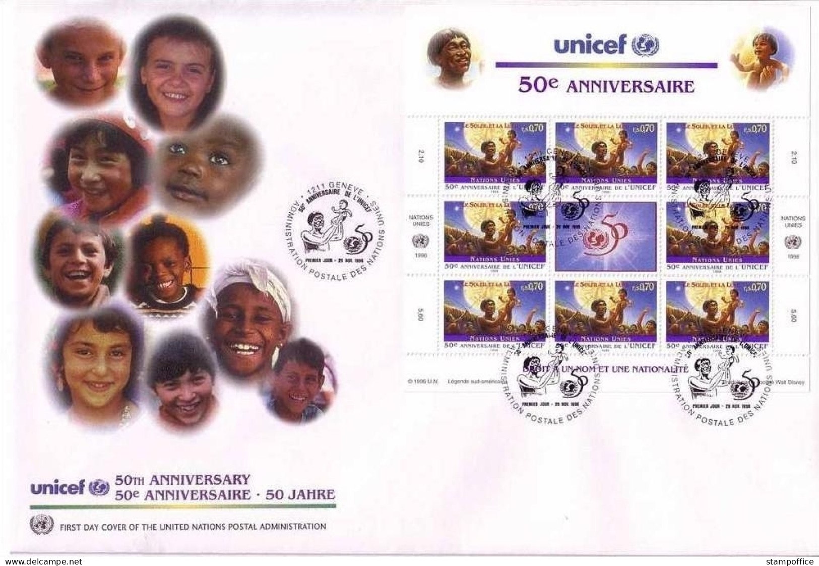 UNO GENF MI-NR. 301-302 FDC KB UNICEF KINDERHILFSWERK MÄRCHEN Und LEGENDEN - Cuentos, Fabulas Y Leyendas