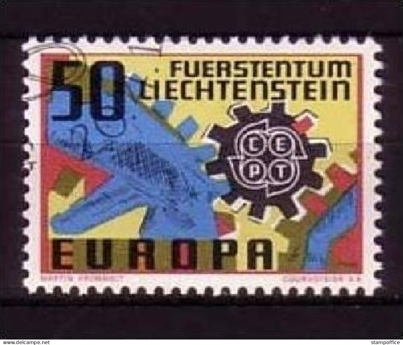 LIECHTENSTEIN MI-NR. 474 GESTEMPELT(USED) EUROPA 1967 ZAHNRÄDER - 1967