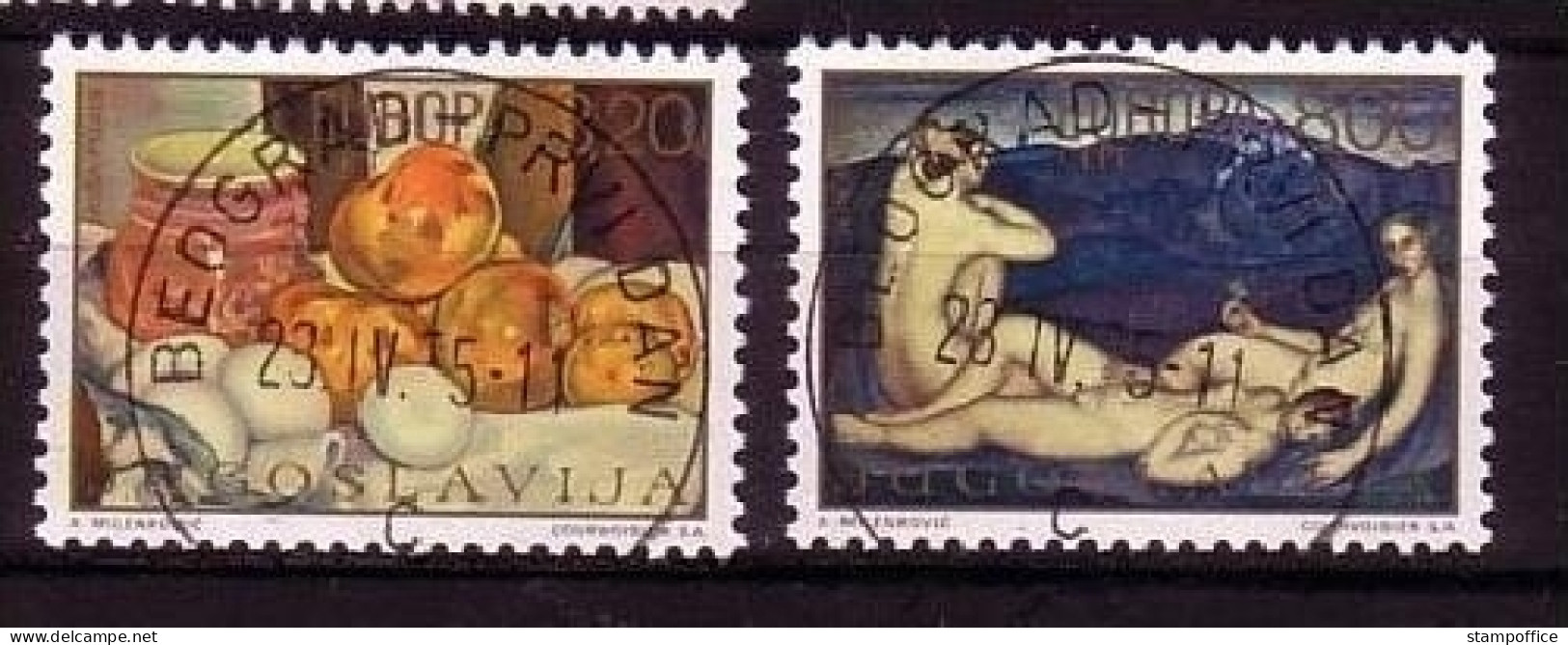 JUGOSLAWIEN MI-NR. 1598-1599 GESTEMPELT(USED) EUROPA 1975 GEMÄLDE - 1975