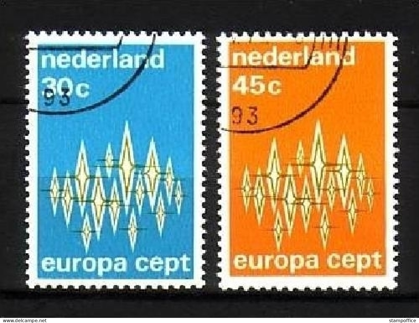 NIEDERLANDE MI-NR. 987-988 GESTEMPELT(USED) EUROPA 1972 STERNE - 1972