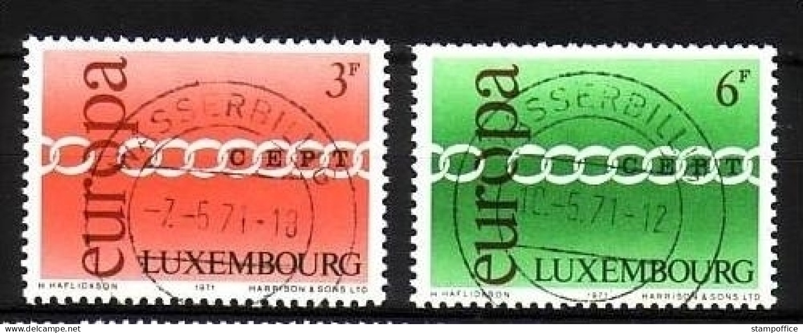 LUXEMBURG MI-NR. 824-825 GESTEMPELT(USED) EUROPA 1971 KETTE - 1971
