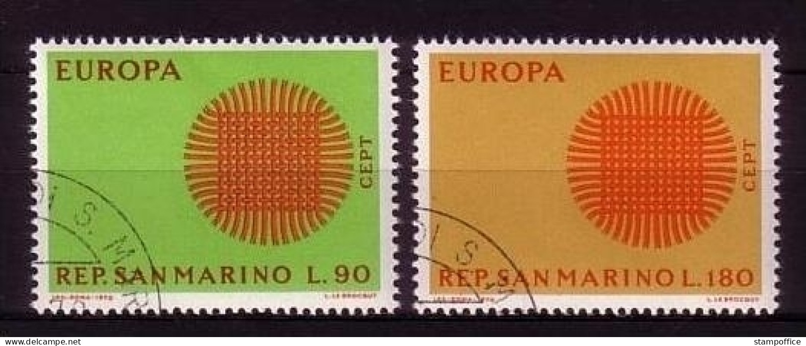 SAN MARINO MI-NR. 955-956 O EUROPA 1970 SONNENSYMBOL - 1970