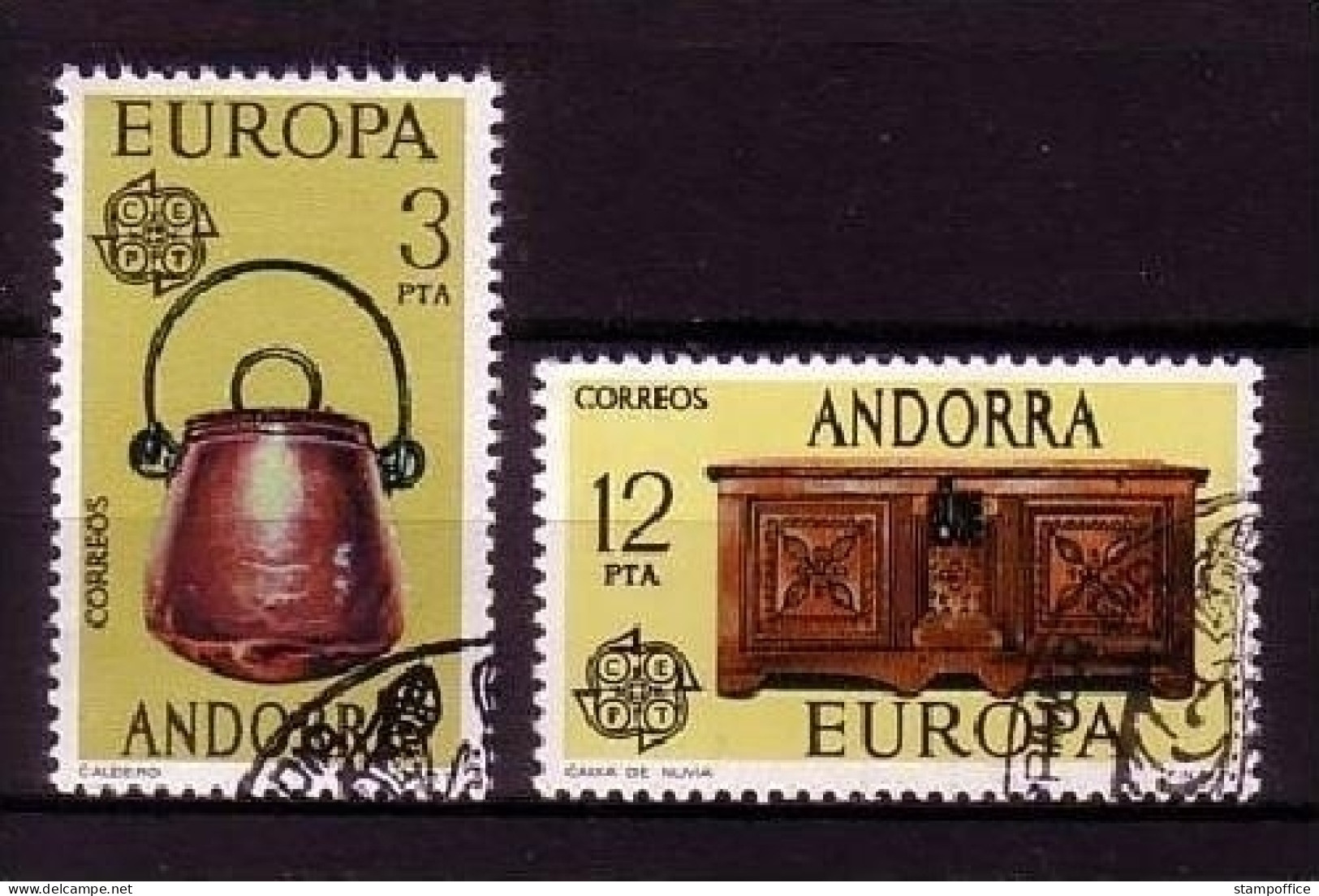 ANDORRA SPANISCH MI-NR. 101-102 GESTEMPELT(USED) EUROPA 1976 KUNSTHANDWERK - 1976