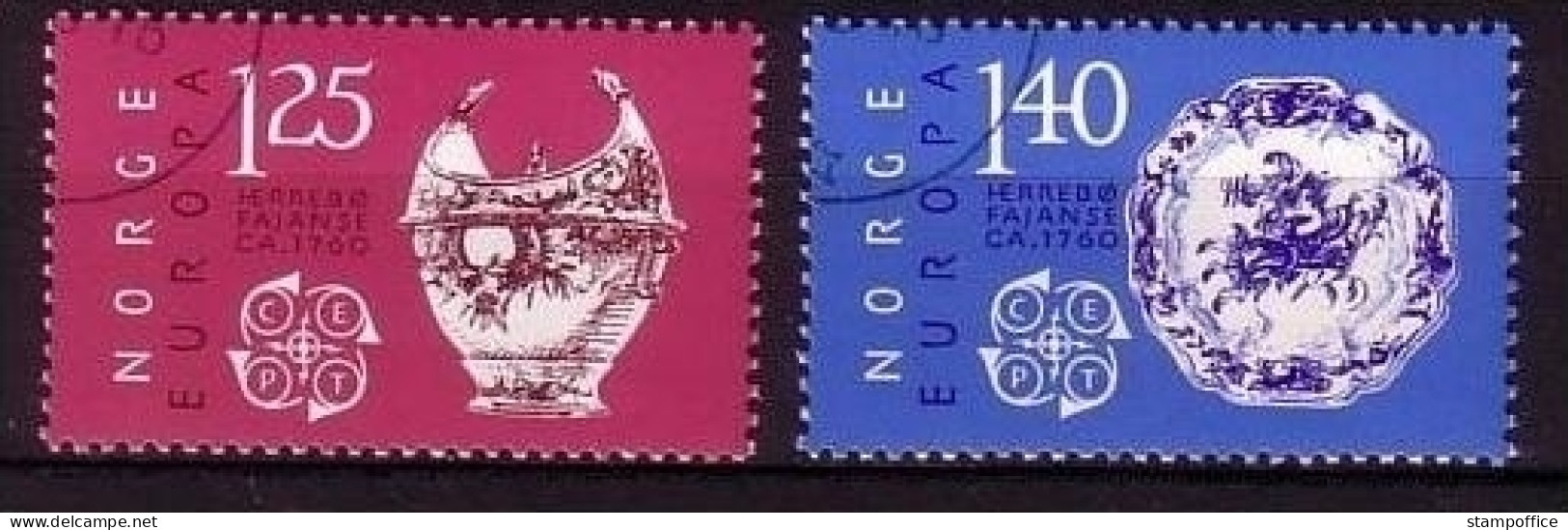 NORWEGEN MI-NR. 724-725 GESTEMPELT(USED) EUROPA 1976 - KUNSTHANDWERK - 1976