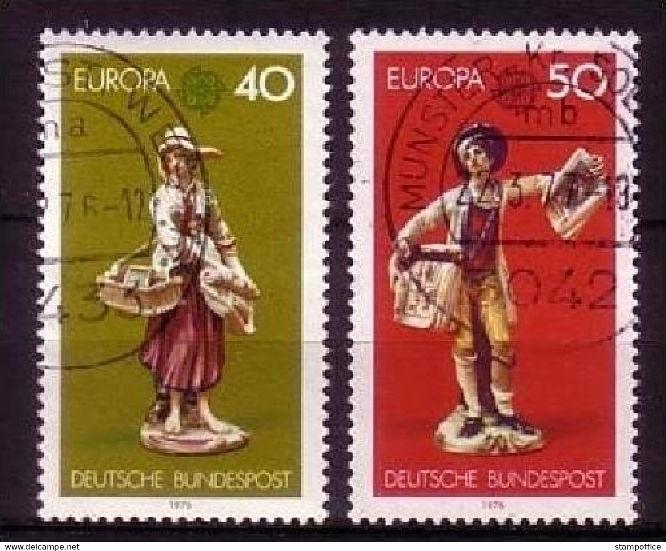 DEUTSCHLAND MI-NR. 890-891 GESTEMPELT(USED) EUROPA 1976 KUNSTHANDWERK STRASSENHÄNDLER - 1976