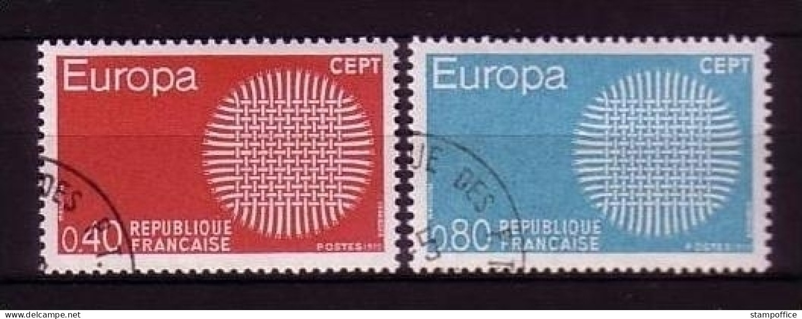 FRANKREICH MI-NR. 1710-1711 O EUROPA 1970 SONNENSYMBOL - 1970