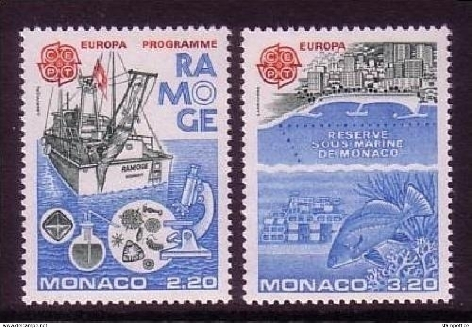 MONACO MI-NR. 1746-1747 POSTFRISCH(MINT) CEPT 1986 NATUR- Und UMWELTSCHUTZ SCHIFF FISCH - 1986