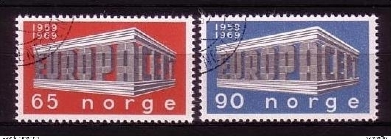 NORWEGEN MI-NR. 583-584 O EUROPA 1969 - EUROPA CEPT - 1969