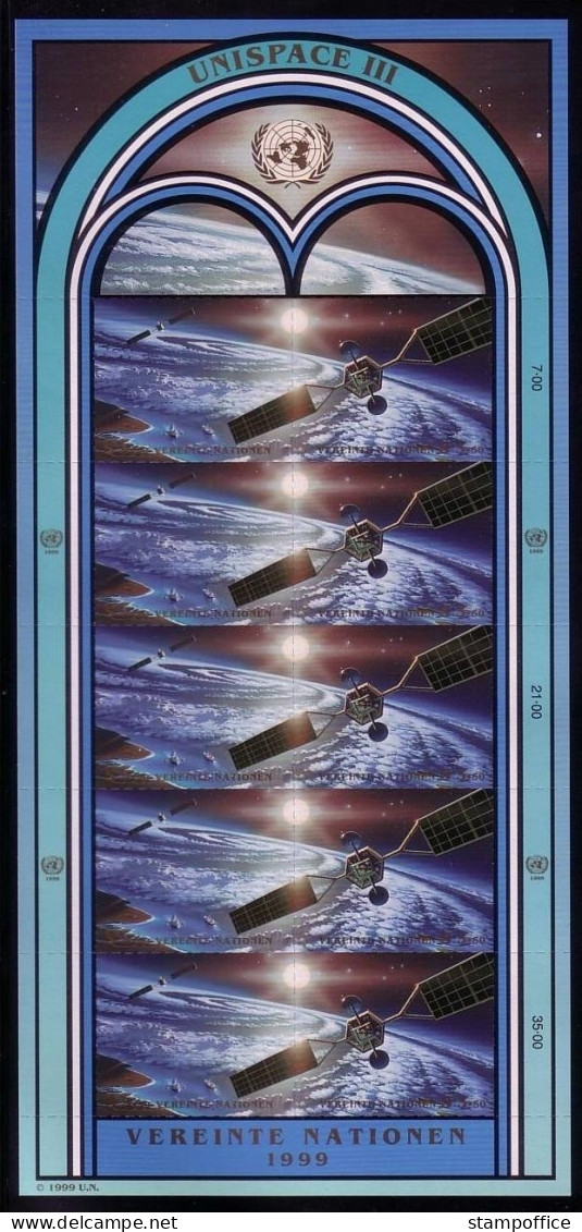 UNO WIEN MI-NR. 291-292 POSTFRISCH(MINT) KLEINBOGEN NUTZUNG DES WELTRAUMS - UNISPACE III - Hojas Y Bloques