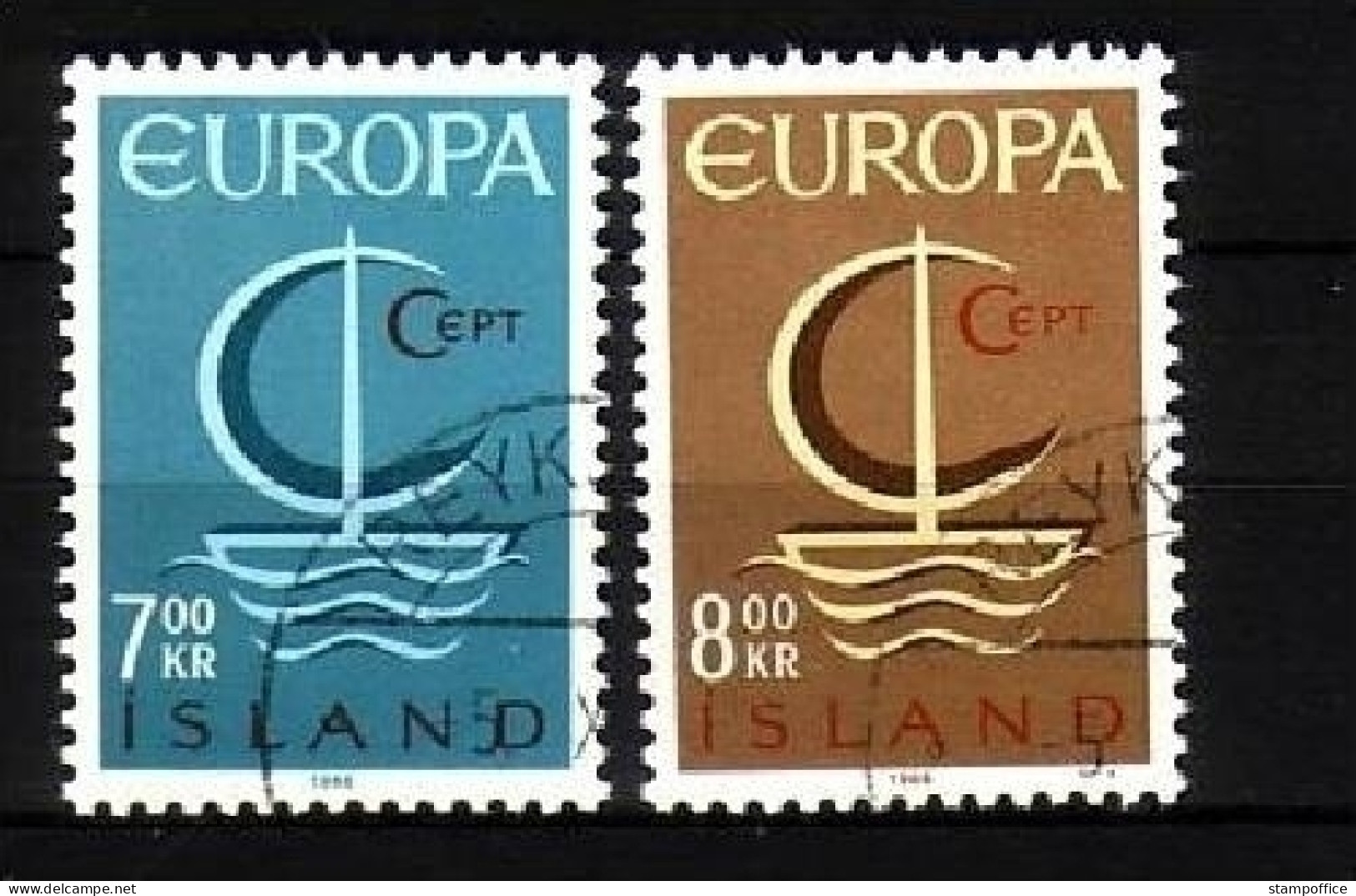 ISLAND MI-NR. 404-405 GESTEMPELT(USED) EUROPA 1966 SEGEL - 1966