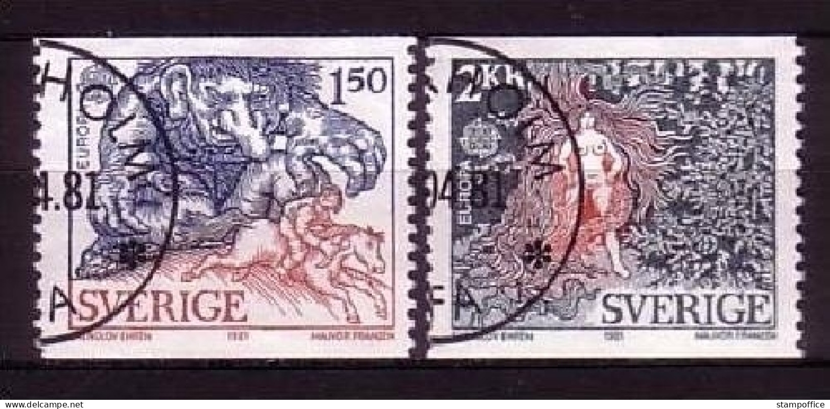 SCHWEDEN MI-NR. 1141-1142 O EUROPA 1981 FOLKLORE - 1981