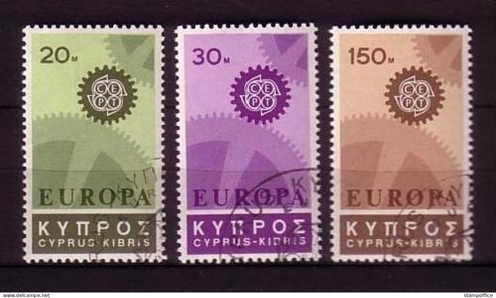 ZYPERN MI-NR. 292-294 GESTEMPELT(USED) EUROPA 1967 ZAHNRÄDER - 1967