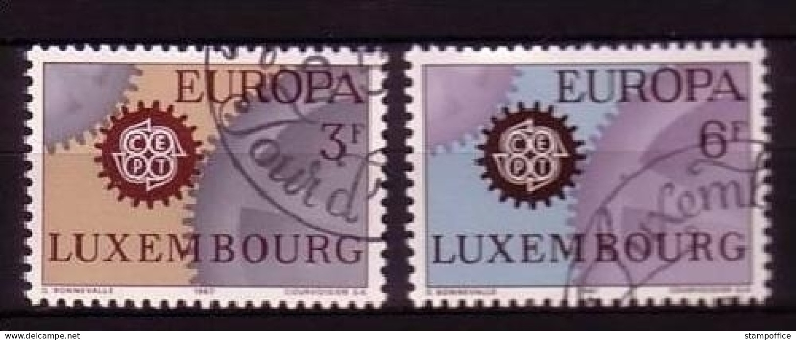 LUXEMBURG MI-NR. 748-749 O EUROPA 1967 - ZAHNRÄDER - 1967