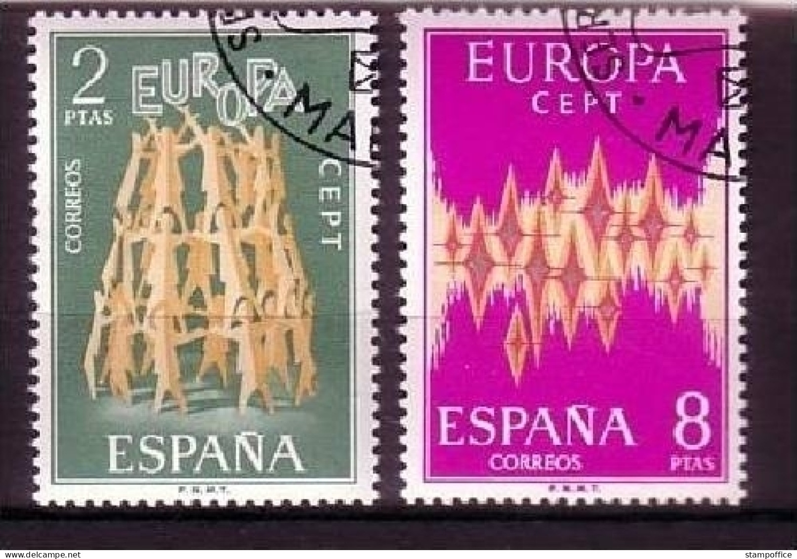 SPANIEN MI-NR. 1985-1986 GESTEMPELT(USED) EUROPA 1972 STERNE - 1972