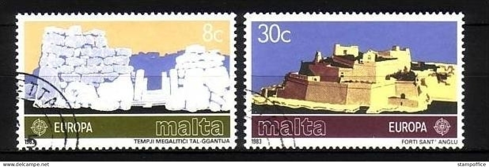 MALTA MI-NR. 680-681 GESTEMPELT(USED) EUROPA 1983 GROSSE WERKE TEMPEL FORT ST. ANGELO - 1983