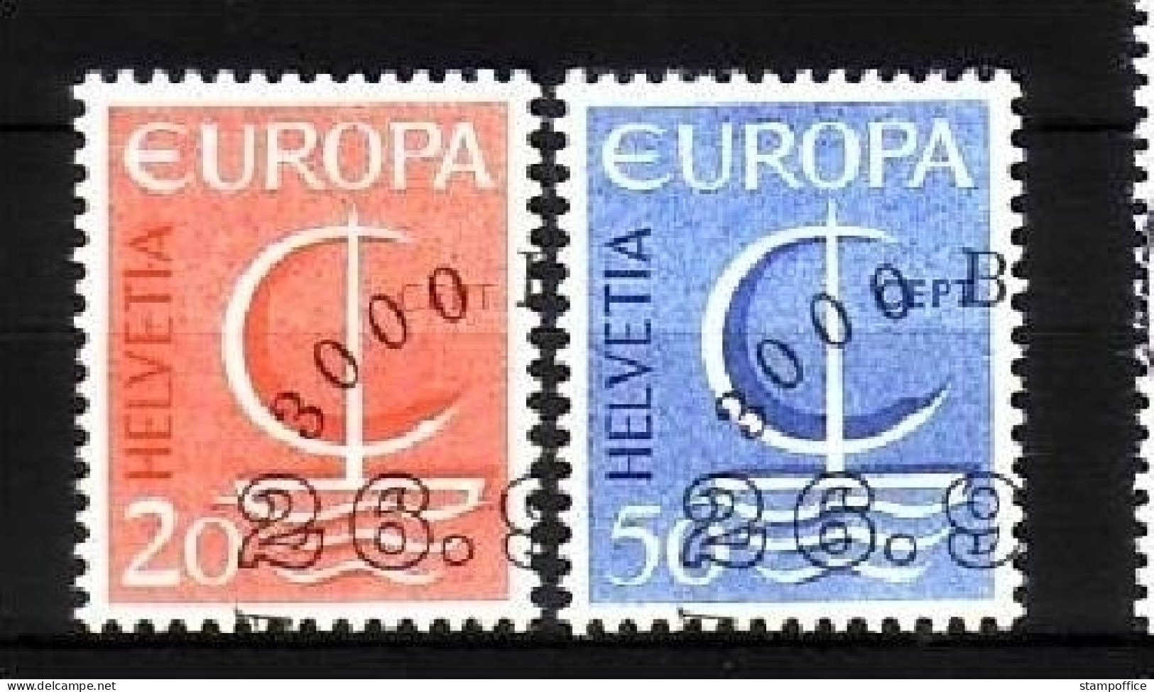 SCHWEIZ MI-NR. 843-844 GESTEMPELT(USED) EUROPA 1966 SEGEL - 1966