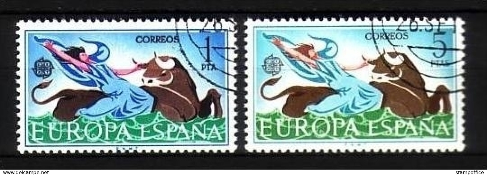 SPANIEN MI-NR. 1642-1643 GESTEMPELT(USED) CEPT 1966 ENTFÜHRUNG DER EUROPA DURCH DEN STIER ZEUS - 1966