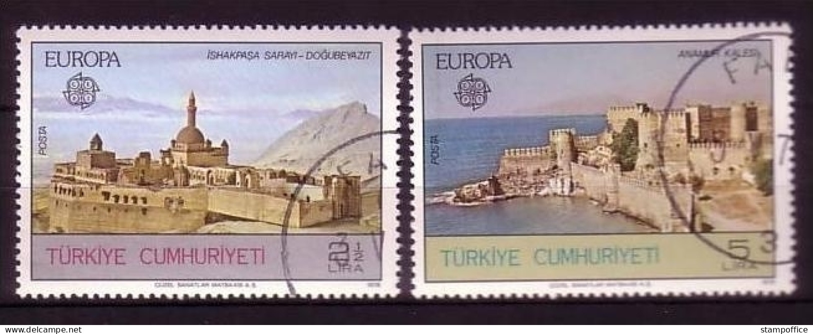 TÜRKEI MI-NR. 2443-2444 GESTEMPELT(USED) EUROPA 1978 BAUDENKMÄLER SCHLOSS BURG - 1978