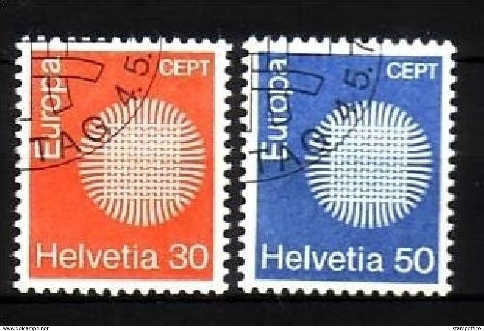 SCHWEIZ MI-NR. 923-924 GESTEMPELT(USED) EUROPA 1970 SONNENSYMBOL - 1970