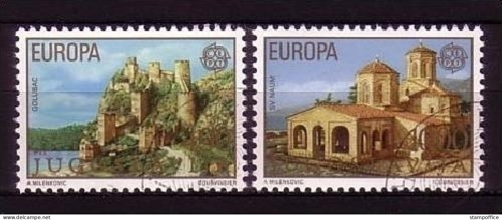 JUGOSLAWIEN MI-NR. 1725-1726 GESTEMPELT(USED) EUROPA 1978 BAUDENKMÄLER KLOSTER ST. NAUM - 1978