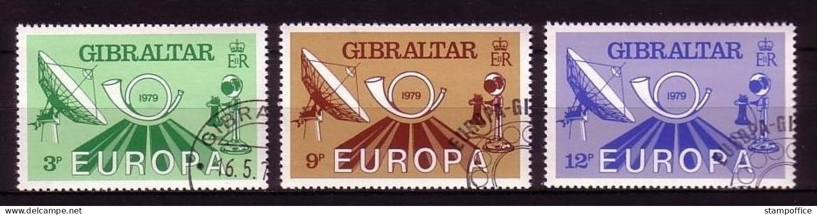 GIBRALTAR MI-NR. 392-394 GESTEMPELT(USED) EUROPA 1979 POST- Und FERNMELDEWESEN - 1979